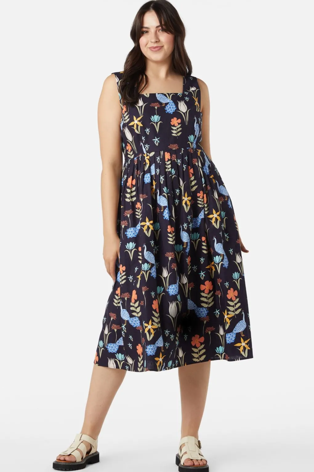 Peacock Midi Dress