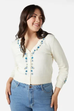Petal Embroidered Cardi