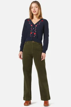 Pomegranate Emb Cardi