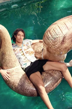 Prehistoric Dino Tile Print Blouse