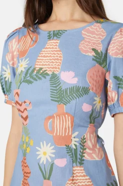 Pretty Vases Midi Dress