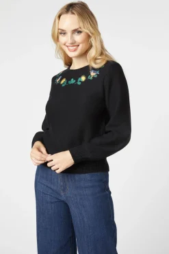 Protea Embroidered Jumper