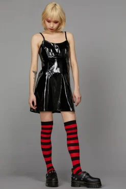 Pu Contrast Panel Dress