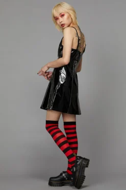 Pu Contrast Panel Dress