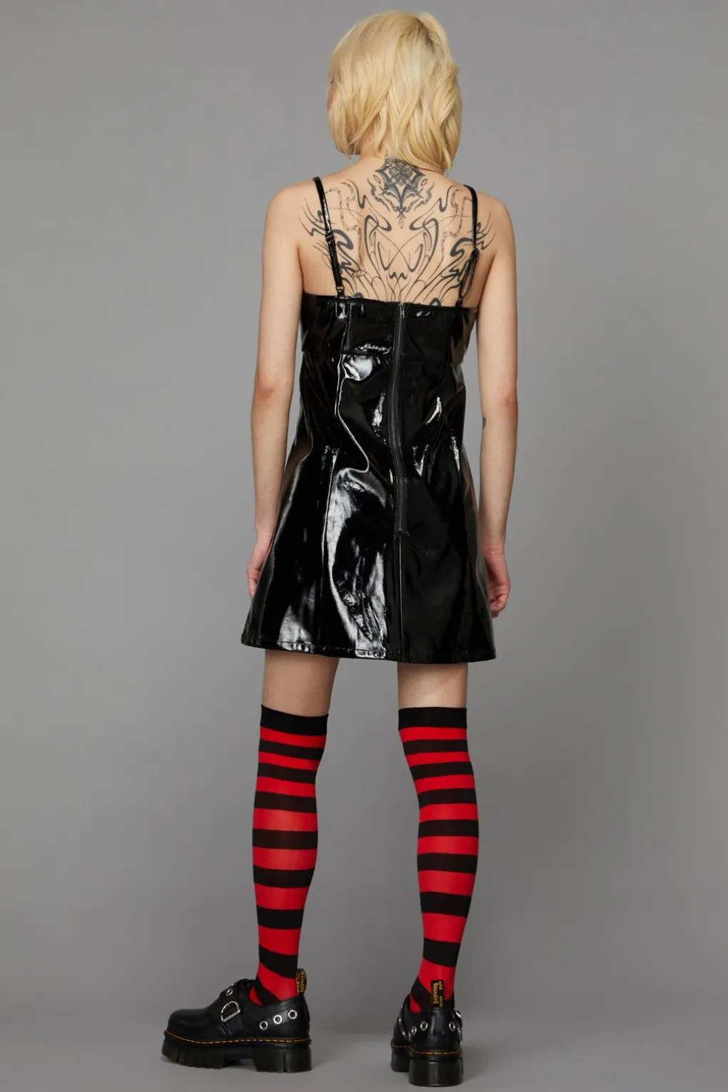 Pu Contrast Panel Dress