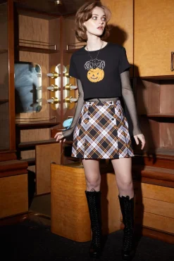 Pumpkin Tartan Skirt