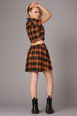 Pumpkin Tartan Skirt