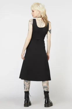 Punk Buckle Midi Pinafore