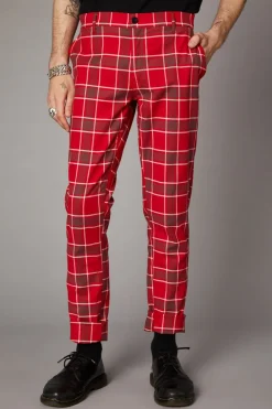 Punk Red Tartan Unisex Pant