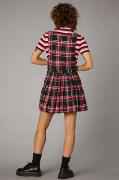 Punk Valentine Tartan Pinafore
