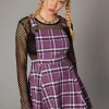 Purple Punk Tartan Pinafore