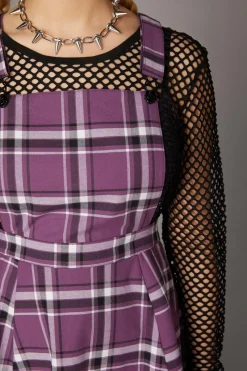 Purple Punk Tartan Pinafore