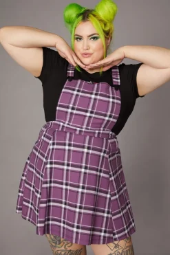 Purple Punk Tartan Pinafore
