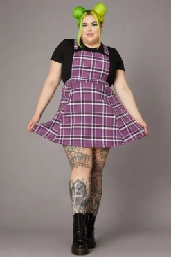 Purple Punk Tartan Pinafore