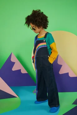 Rainbow Denim Kids Overalls