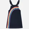 Rainbow Denim Kids Pinafore