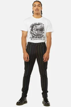 Rainbow Pinstripe Skinny Pants