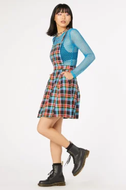 Rainbow Tartan Pinafore