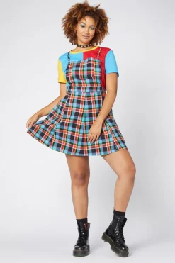 Rainbow Tartan Pinafore