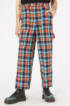 Rainbow Tartan Wide Leg Pant