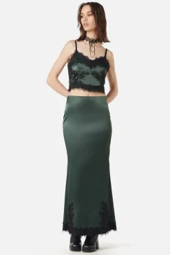 Remnants Satin Lace Bodice Top