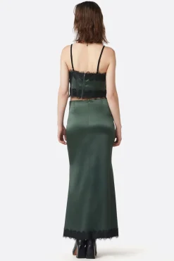 Remnants Satin Lace Bodice Top