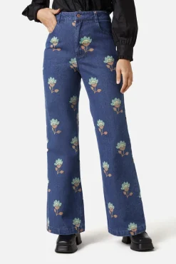 Retro Flora Flare Jean