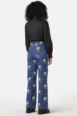Retro Flora Flare Jean