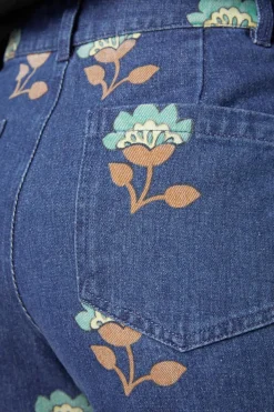 Retro Flora Flare Jean