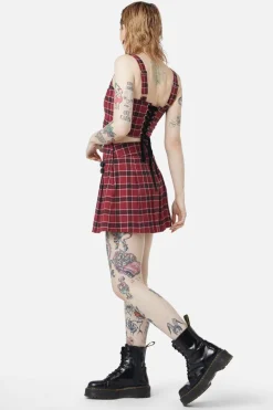 Revenge Tartan Corset Top