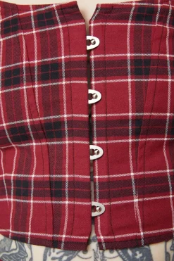 Revenge Tartan Corset Top