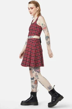 Revenge Tartan Pleated Skirt