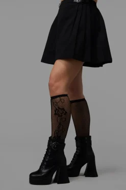 Roses Fishnet Long Socks
