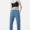 Ruffle Denim Cargo Pant