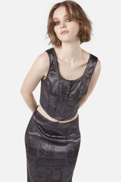 Ruined Mansion Satin Brocade Corset