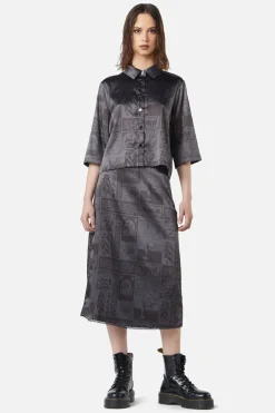 Ruined Mansion Satin Brocade Blouse