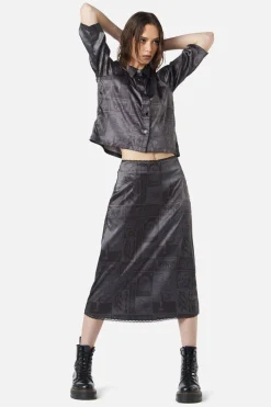 Ruined Mansion Satin Brocade Skirt