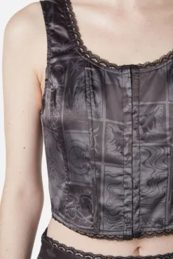 Ruined Mansion Satin Brocade Corset