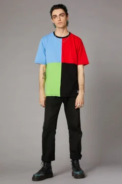 80S Colour Block Unisex Tee
