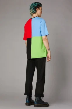 80S Colour Block Unisex Tee