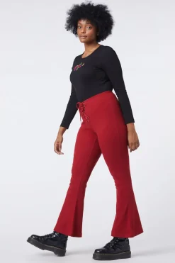 90S Lacing Flare Rib Pant