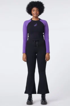 90S Lacing Flare Rib Pant