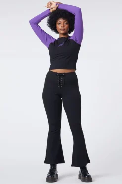 90S Lacing Flare Rib Pant