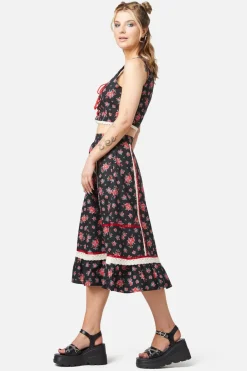 70S Prairie Rose Midi Skirt