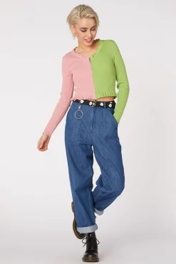 90S Split Zip Up Cardi