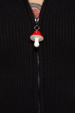 90S Style Zip Up Frill Cardi