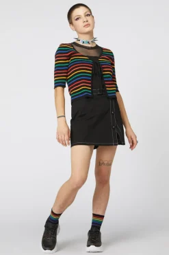 90S Tie Up Rainbow Cardi