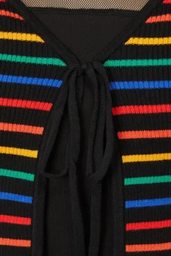 90S Tie Up Rainbow Cardi