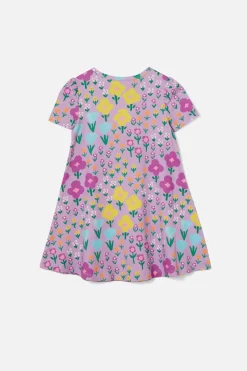 Scandi Flower Kids Jersey Dress