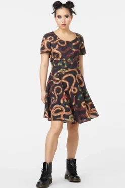 Serpent Print Cotton Dress